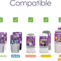 Litter Genie Refill Bags (4-Pack) | Multi-Layers of Odor-Barrier Technology | 1 Square Refill Cartridge Lasts Up to 2 Months Per Cat