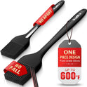 Walfos 600°F Heat Resistant Silicone Basting Brushes BPA Free Pastry Brush, Spread Oil Butter Sauce for BBQ Grill Baking Kitchen Cooking, Dishwasher Safe (2 SIZE)