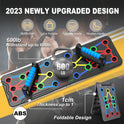 Solid Push Up Board 15 in 1 Home Workout Equipment Multi-Functional Pushup Stands System Fitness Floor Chest Muscle Exercise Professional Equipment Burn Fat Strength Training Arm Men & Women Weights,