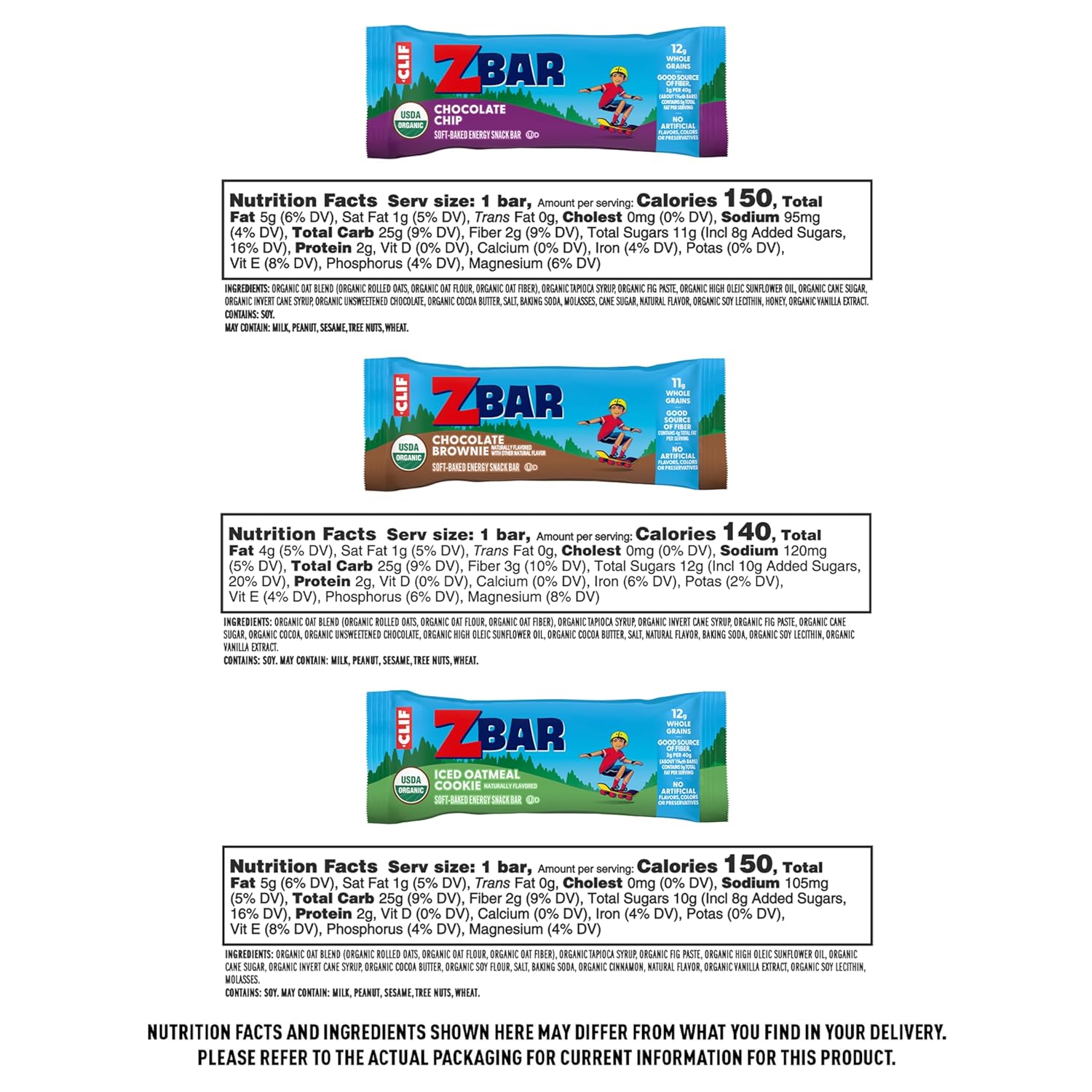 Zbar and Zbar Protein - Variety Pack - Made with Organic Oats - Non-GMO - Soft-Baked Energy Snack Bars and Crispy Protein Bars (16 Pack)