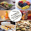6PCS Ice Tongs Mini Sugar Tongs 4.25Inch Stainless Steel Kitchen Utensils Set,Small Serving Tong and Tiny Kitchen Tong for Appetizers,Tea Party, Coffee Bar, Desserts by Sunenlyst (Silver)