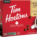 Tim Hortons Original Blend, Medium Roast Coffee, Single-Serve K-Cup Pods Compatible with Keurig Brewers, 24 Count(Pack of 1)(Packaging may vary)