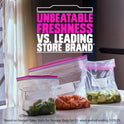 Ziploc Gallon Food Storage Slider Bags, Power Shield Technology for More Durability, 104 Bags Total