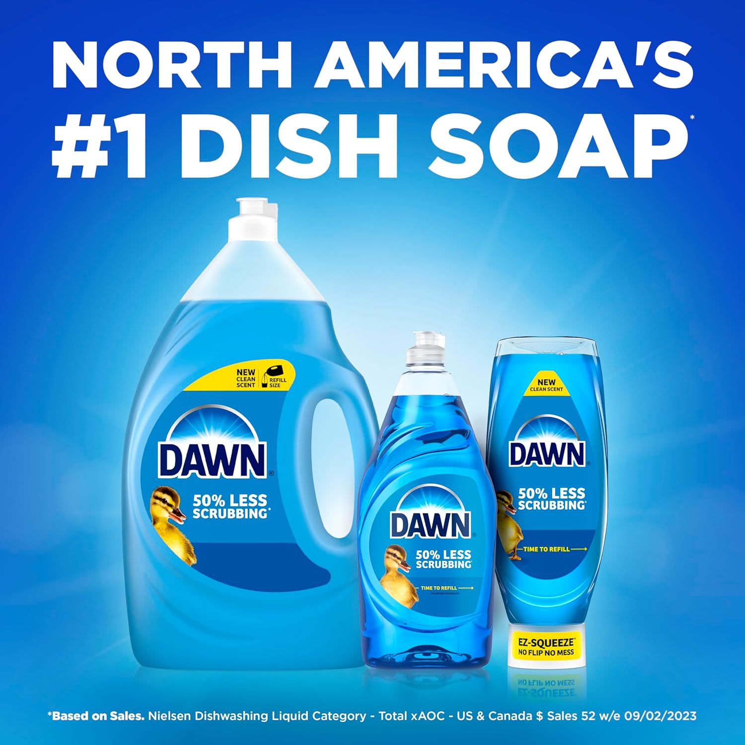 Dawn Gentle Clean EZ-Squeeze Dishwashing Liquid Dish Soap, Pomegranate and Rose Water Scent 24.3 fl oz