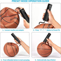 Pumteck Electric Ball Pump, Smart Air Pump Portable Fast Ball Inflation with Precise Pressure Gauge and Digital LCD Display for Football Basketball Volleyball Football (2 Pin and 1 Spout)