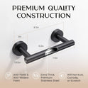 Day Moon Matte Black Toilet Paper Holder - Wall Mount Modern Roll Holder for Bathroom