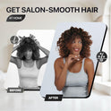 Hooded Hair Dryer Attachment w/A Headband Integrated That Reduces Heat Around Ears & Neck - Hair Dryer Hooded Diffuser Cap for Curly, Speeds Up Drying Time, Deep Conditioning At Home - Portable, Large