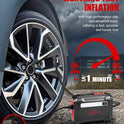 R8 Tire Inflator Portable Air Compressor, DC 12V Air Compressor Portable with Large Dual Digital Screen, 3X Faster Inflation Air Pump for Car, Bike, Ball, Motor
