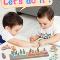 Montessori Toys for 1 2 Year Old Girl and Boy Birthday Gifts, Shape Sorter Wooden Toys for Toddlers Age 1-3 2-4, Learning Educational Sensory Stacking Toddler Puzzles