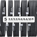 LISEN USB C to USB C Cable, 5-Pack [3.3/3.3/6.6/6.6/10FT] for iPhone 17 Charger Cord, 60W C to C Cable Fast Charging for iPad, iPhone 17 Air 16 15 Pro Max, Samsung Z Flip 7/S25/S24 USBC to USBC Cable