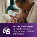 Philips Avent Natural Baby Bottles with Natural Response Nipples (Medium Flow, Flow 3), 9oz, 4-Pack, SCY903/04