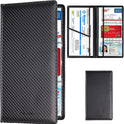 TOURSUIT Car Registration and Insurance Card Holder, Vehicle License Document Glove Box Compartment Organizer, Interior Car Accessories for Women Men Teens (Carbon Fiber Black)