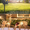 120LED 10FT Solar Fairy Lights Outside Waterproof, 8 Lighting Modes IP65 Outdoor Solar String Lights Outdoor Waterproof Firecracker Twinkle Light for Patio Yard Garden Party Decorations, Warm White