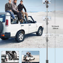 71" Phone Tripod & Selfie Stick, All in One Extendable Cell Phone Tripod with Wireless Remote, Tripods Stand for iPhone & Travel Selfie Stick 360° Rotation Compatible with iPhone Android, Camera