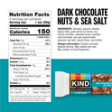 KIND ZERO Added Sugar Bars, Dark Chocolate Nuts and Sea Salt, Keto Friendly Snacks, Gluten Free, 5g Protein, 5 Count