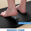 StepRite Kitchen Mats, 2PCS Kitchen Rugs, Cushioned Anti Fatigue Kitchen Mats for Floor, Non-Slip Standing Desk Mat, Waterproof Kitchen Rug Set for Kitchen, Floor, Office, 17.3"x30"+17.3"x47", Black