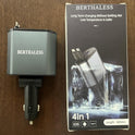 Retractable Car Charger, 4 in 1 Fast Charging Car Charger USB-C & USB-A Compatible with iPhone 17/16/15/14/13/12/11,Galaxy,Pixel