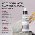 Dr.Melaxin Peel Shot Glow Black Rice Peeling Ampoule 80ml, Dead Skin Remover Gentle Exfoliating with Rice Water Extract, AHA BHA, Niacinamide, Daily Skin Texture, All Skin Types, Korean Skincare