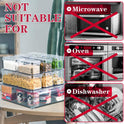 Pomeat 10 Pack Fridge Organizer, Stackable Refrigerator Bins with Lids, BPA-Free Produce Fruit Storage Containers for Fridge, Clear for Food, Drinks, Vegetable