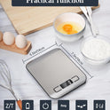Food Scale, 11lb Digital Kitchen Scale with 6 Units LCD Display and Tare Function,Compact Design for Baking,Healthy Cooking,Meal Prep, 304 Stainless Steel