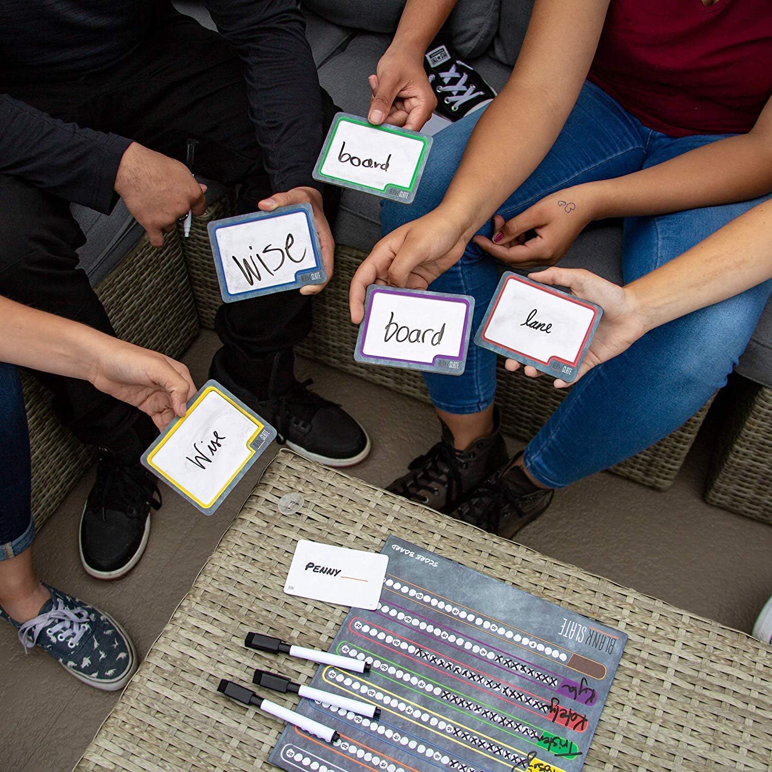 USAOPOLY BLANK SLATE, Where Great Minds Think Alike, Fun Family-Friendly Board Game, Word Association Party Game, Easy to Learn, Fun to Play Family Game Night, 3-8 Players, Ages 8+