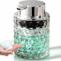 Malachi Foaming Hand Soap Dispenser, Refillable Clear Glass Pump Bottles for Liquid or Lotion, Modern Foam Dispenser for Bathroom, Kitchen, Commercial