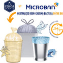 Color Scents Small Trash Bags - 4 Gallon, 80 Bags (1 Pack of 80 Count), Twist Tie - Lavender Bag with Lavender Scent with Microban
