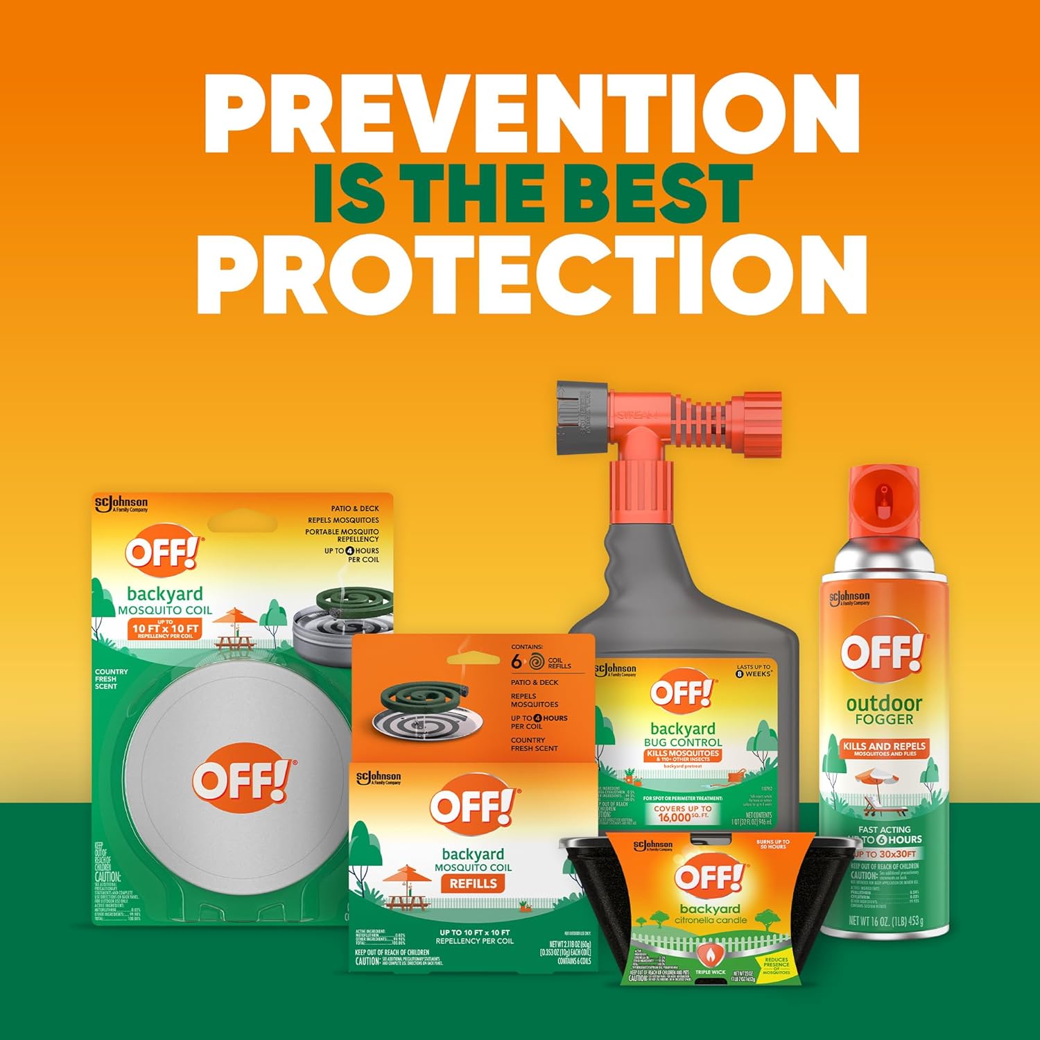 OFF! Outdoor Insect & Mosquito Repellent Fogger, Backyard Pretreat, Kills & Repels Insects in an up to 900 sq, ft, area, 16 oz (Pack of 2)