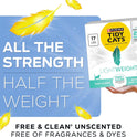 Purina Tidy Cats LightWeight Free and Clean Unscented, Multi-Cat, Clumping, 99.9 Percent Dust Free Cat Litter - 17 lb. Box