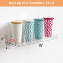 upsimples Acrylic Shelves for Bathroom Storage, 15" Floating Shelves Wall Organizer for Perfume, Make up, Skincare, Kids Bookshelf for Bedroom, Nursery, Living Room Decor, Clear, 4 Pack