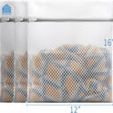 Muchfun 3Pcs Durable Honeycomb Mesh Laundry Bags for Delicates 12 x 16 Inches (3 Medium)