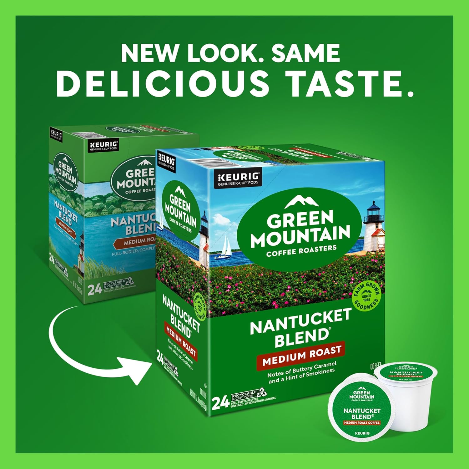 Green Mountain Coffee Roasters Nantucket Blend Keurig Single-Serve K-Cup Pods, Medium Roast Coffee, 96 Count