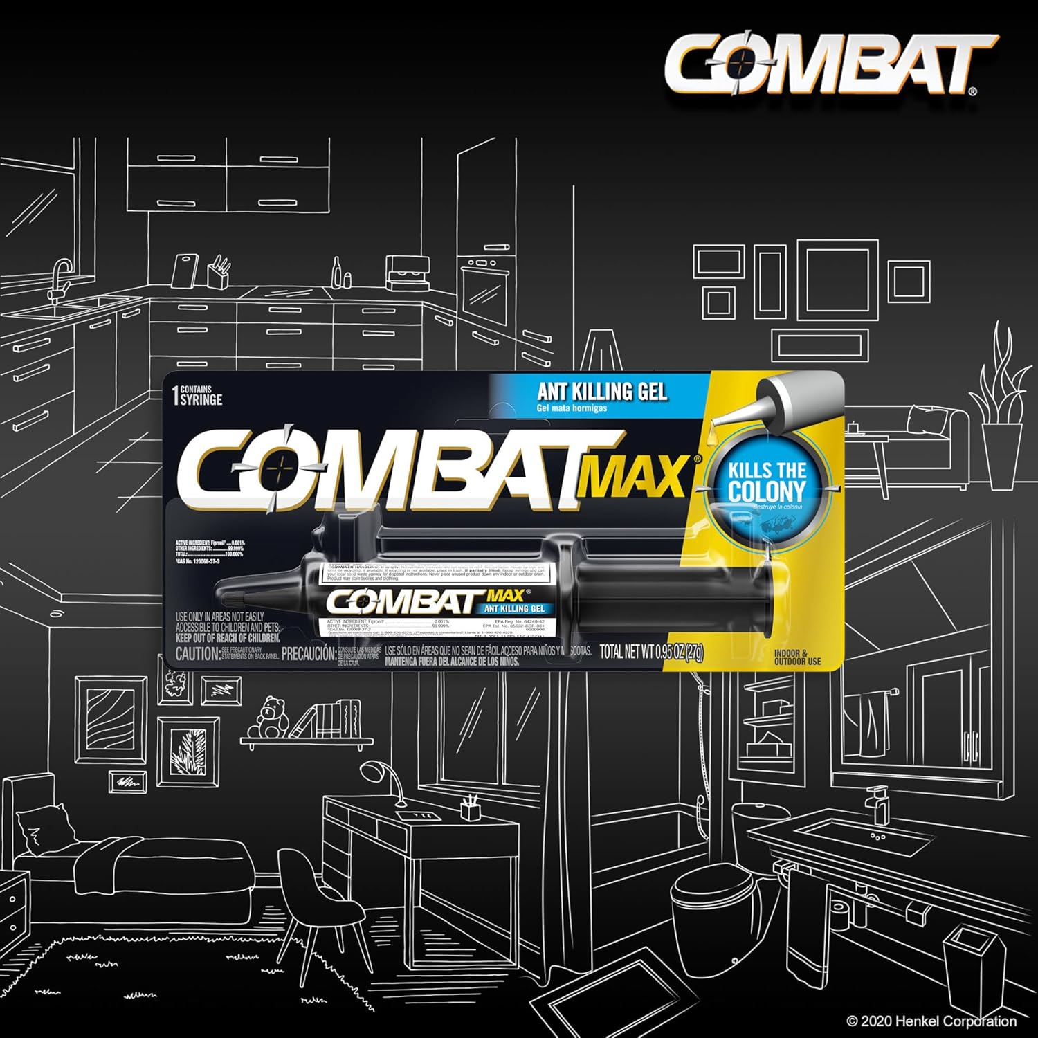 Combat Indoor and Outdoor Ant Killing Gel, 27 Gram