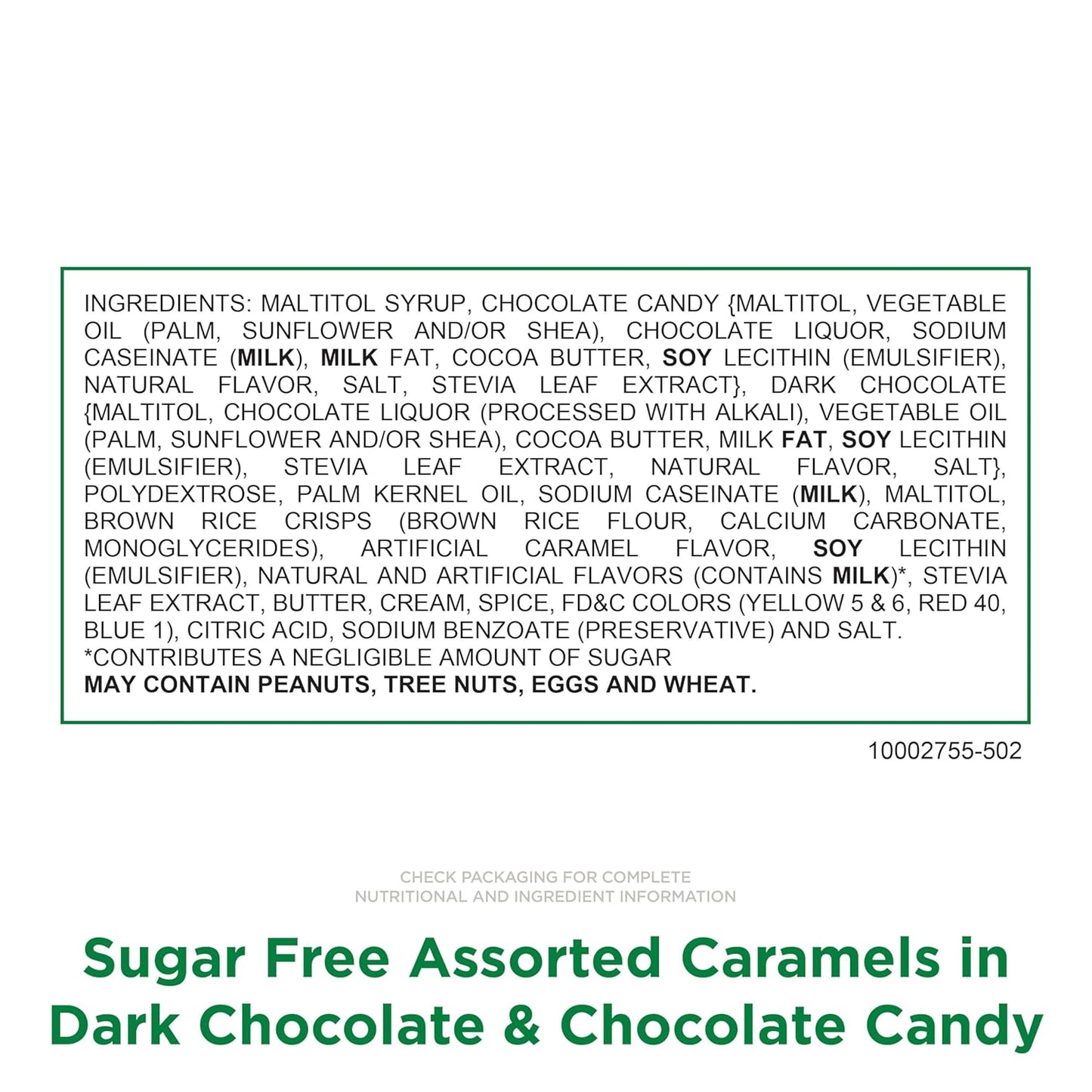 RUSSELL STOVER Sugar Free Assorted Caramels in Chocolate Candy, 15.3 oz. bag