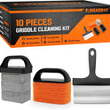 Griddle Cleaning Kit for Blackstone, Flat Top Grill Cleaning Kit with Grill Stone, Griddle Scraper & Griddle Brush Easy to Remove Stain