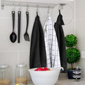 Utopia Towels - Kitchen Towels 12 Pack, 15 x 25 Inches, 100% Ring Spun Cotton Super Soft and Absorbent Linen Dish, Tea and Bar Towels Set, Black