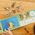Melissa & Doug Take-Along Magnetic Jigsaw Puzzle Set – On the Farm (2 x 15 Piece) Travel Activity Toy for Preschoolers and Kids Ages 3+ - FSC Certified
