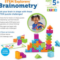 Learning Resources STEM Explorers Brainometry - 3d Puzzle, Brain Games, Brainteaser, Building Logic Toys, Gifts For Boys and Girls, Fine Motor Skills , Pattern Blocks, Math Manipulatives