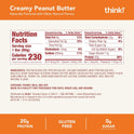 think! Protein Bars, High Protein Snacks, Gluten Free, Kosher Friendly, Creamy Peanut Butter, Nutrition Bars, 2.1 Oz per Bar, 12 Count (Packaging May Vary)