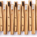 Greenzla Bamboo Toothbrushes for Adults – 12 Pack Wooden Toothbrush Set with Charcoal-Infused Soft Bristles, Natural Oral Care for Daily Use