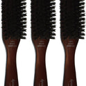 Goody Smooth and Sleek Wood Styling Brush with Natural Boar Bristles, Flyaway Free Finish, For All Hair Types, Brown, 1CT
