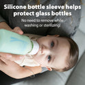 Dr. Brown's Natural Flow Anti-Colic Options+ Narrow Glass Baby Bottle 8 oz/250 mL, with Level 1 Slow Flow Nipple, 4 Pack, 0m+