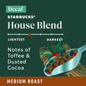 Starbucks K-Cup Coffee Pods, Medium Roast Hot or Iced Coffee, Decaf House Blend, 40 Keurig Pods