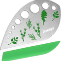 Herb Stripper, Jiaedge Green 9 holes Stainless Steel Kitchen Herbs Leaf Stripping Tool, Metal Herb Peeler for Kale, Collard Greens, Thyme, Basil, Rosemary Stripper