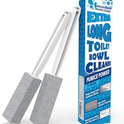 2 Pack Pumice Stone for Toilet Cleaning, Extra Long Handle for Removing Bowl Ring, Pool, Bathroom, Toilet Brush