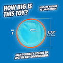 Chuckit! Paraflight Flying Disc Dog Toy - Water Floating Flyer - Durable Nylon Construction with Soft Rubber Edges - For Medium and Large Dogs - Size Large - 9.75" L x 9.75" W - Pack of 1