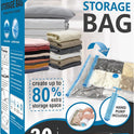 20-Pack Vacuum Storage Bags with Hand Pump – Space Saver Bags for Comforters, Blankets & Clothes