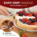 Orblue Pie Server, Essential Kitchen Tool, Serrated on Both Sides, Great for Right or Left Handed Chef, Stainless Steel Flatware, Cake Cutter, Black