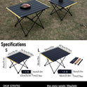 iClimb Ultralight Compact Camping Folding Table with Carry Bag (Black - S)