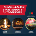 Rutland Safe Lite Fire Starter Squares - Heavy Charcoal Starters for Fireplace, Grill Pit, BBQ & Campfires - USA-Made Camping Accessories - Odorless Long Burn - 4.6 Lbs, 144 Squares